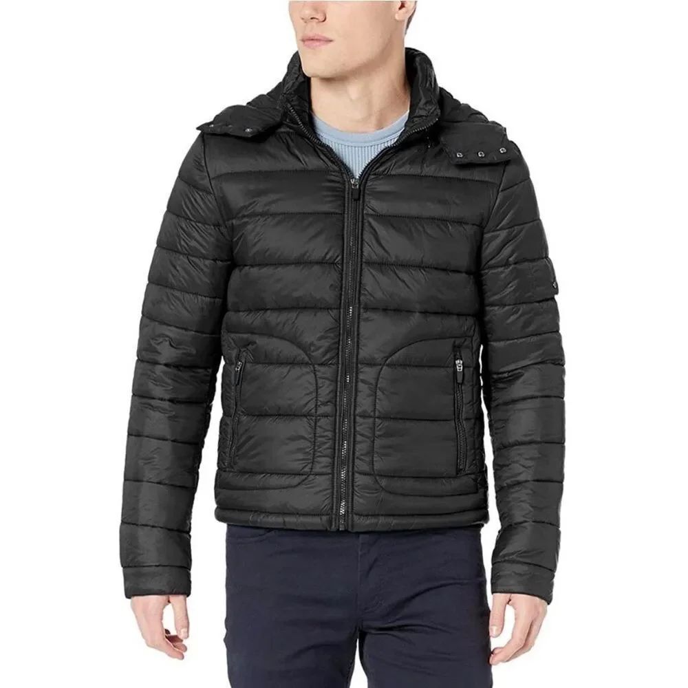 Slate & Stone Richard Black Quilted Packable Puffer Jacket XL Down No Hood
